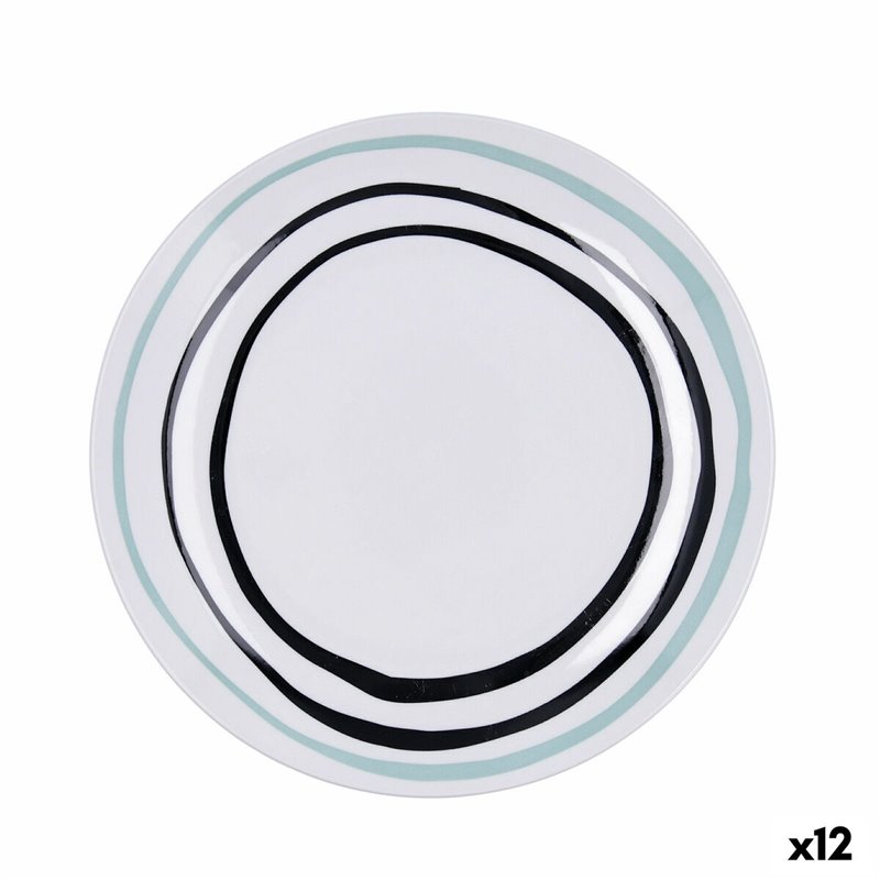 Assiette plate Bidasoa Zigzag Multicouleur Céramique Ø 26,5 cm (12 Unités)