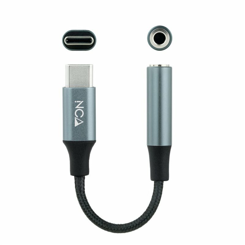 Image secondaire de NanoCâble 10.24.1204 câble audio 0,11 m 3,5 mm USB C Noir, Gris