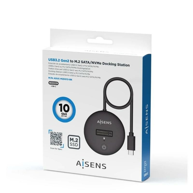 Image secondaire de Aisens ASUC-M2D013-BK Boîtier de disques de stockage Enceinte ssd Noir M.2