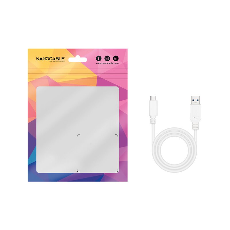 Image secondaire de NanoCâble 10.01.4001-L150-W câble USB 1,5 m USB 3.2 Gen 2 (3.1 Gen 2) USB C USB A Blanc