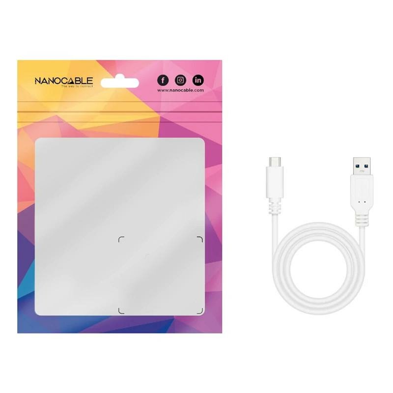 Image secondaire de NanoCâble 10.01.4001-W câble USB 1 m USB 3.2 Gen 2 (3.1 Gen 2) USB C USB A Blanc