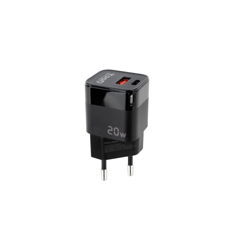 Tooq TQWC-QCPD20 chargeur d'appareils mobiles Universel Noir Secteur Charge rapide Intérieure