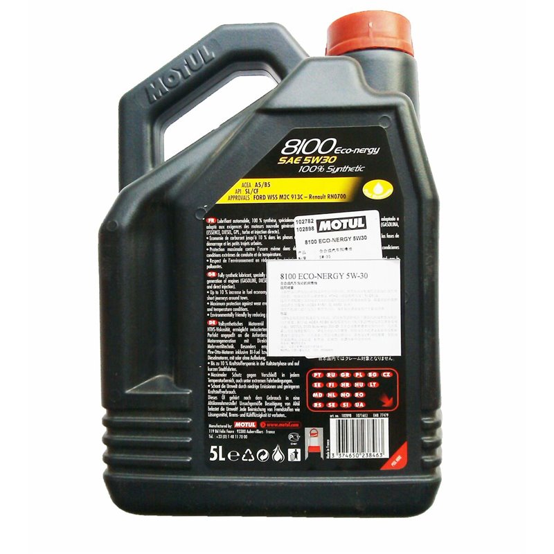 Image secondaire de Huile de moteur pour voiture Motul 8100 Eco-Energy 5W30 5 L