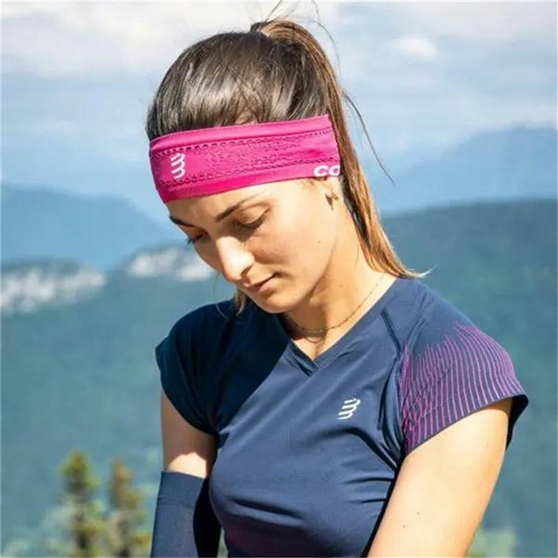 Image secondaire de Bandeau de Sport pour la Tête Compressport Thin On/Off Rose Fuchsia