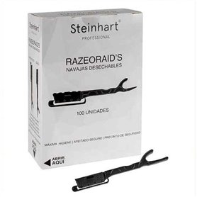 Couteaux Steinhart Razeoraid's Produits à usage unique Noir 100 Unités