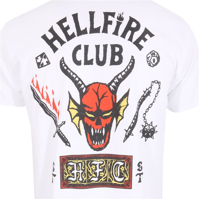 Image secondaire de T shirt à manches courtes Stranger Things Helfire Club Blanc Unisexe