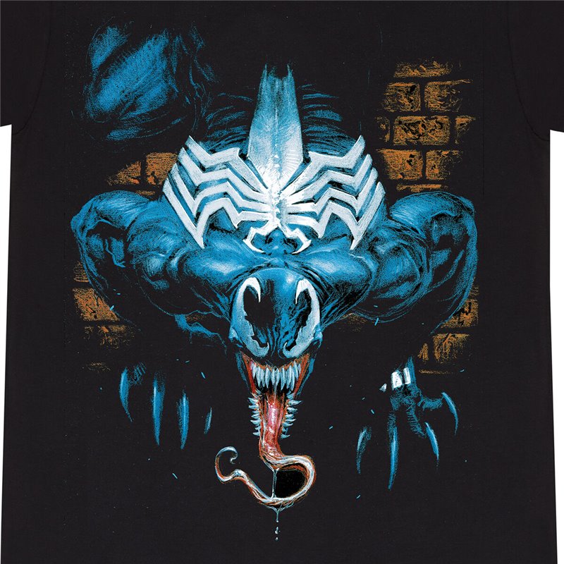 Image secondaire de T shirt à manches courtes Marvel Wall Lurker Noir Unisexe