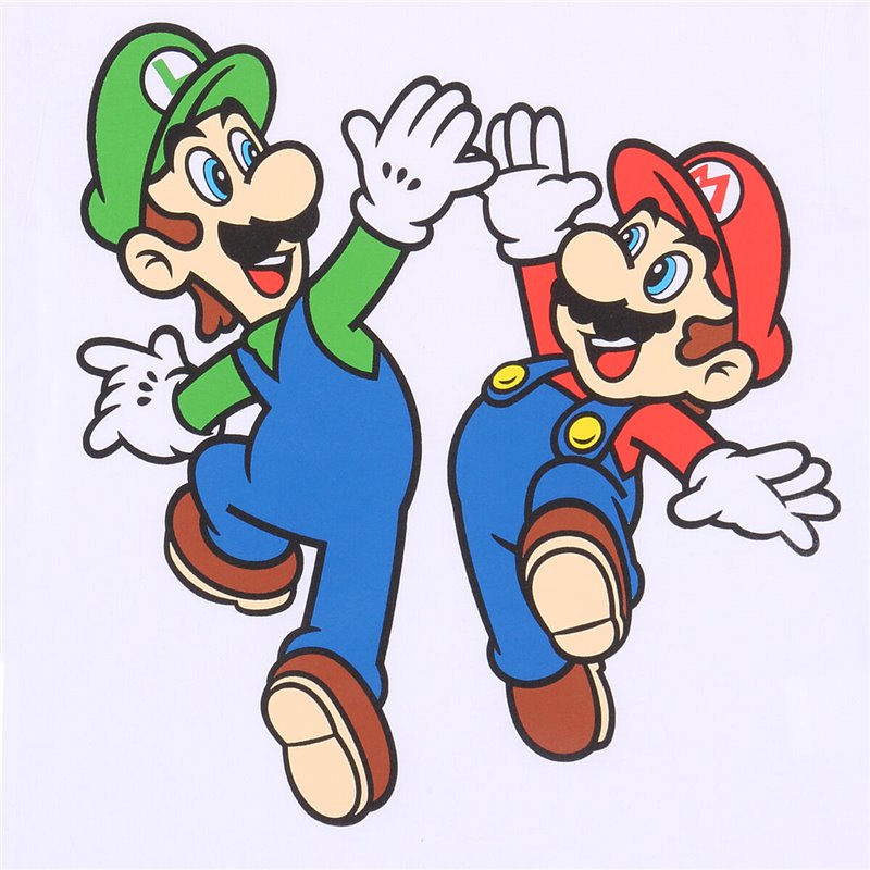 Image secondaire de T shirt à manches courtes Enfant Super Mario Mario and Luigi Blanc