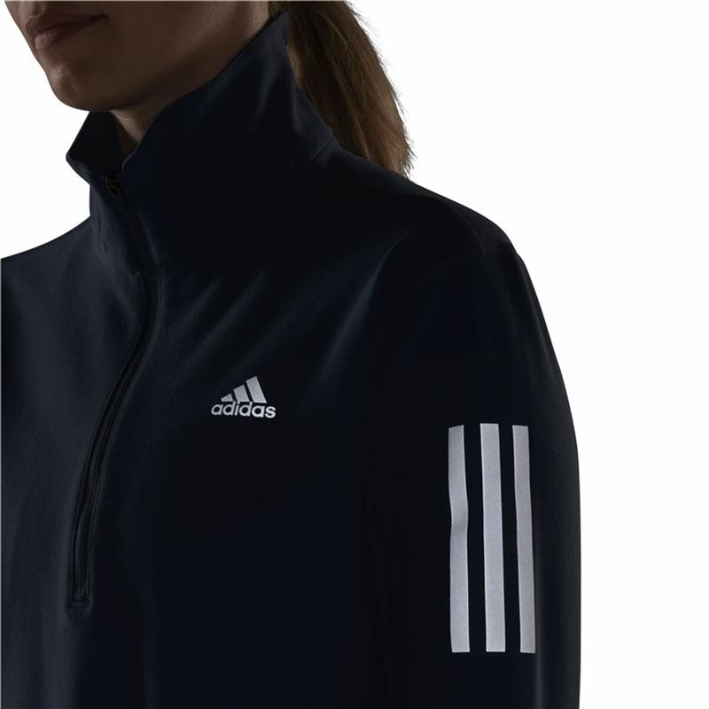 Image secondaire de Tee-Shirt Manches Longues Femme Adidas Own the Run 1/2 Zip Indigo