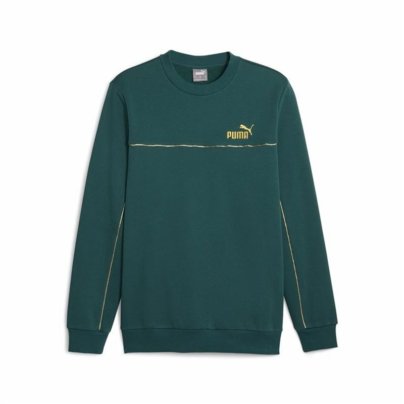 Sweat sans capuche homme Puma ESS+ Minimal Gold Cr Vert foncé