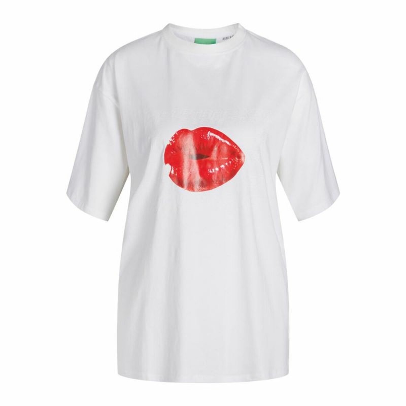 T-shirt à manches courtes Enfant Jack & Jones Jxkora Loose Blanc