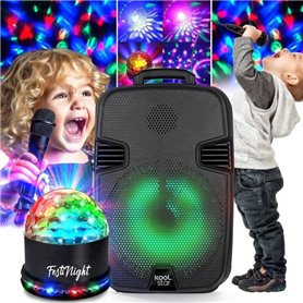 Enceinte DJ Mobile KARAOKE ENFANT sur batterie 100W, Boomers 20cm à LE