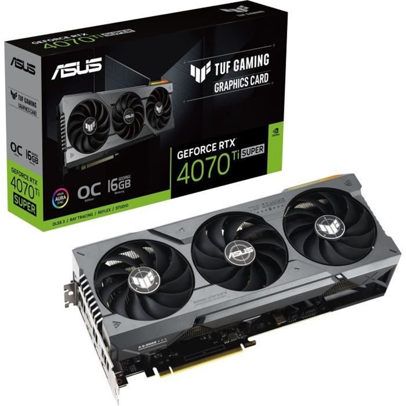 Asus TUF Gaming TUF-RTX4070TIS-O16G-Gaming Nvidia GeForce RTX 4070 Ti SUPER 16 Go GDDR6X