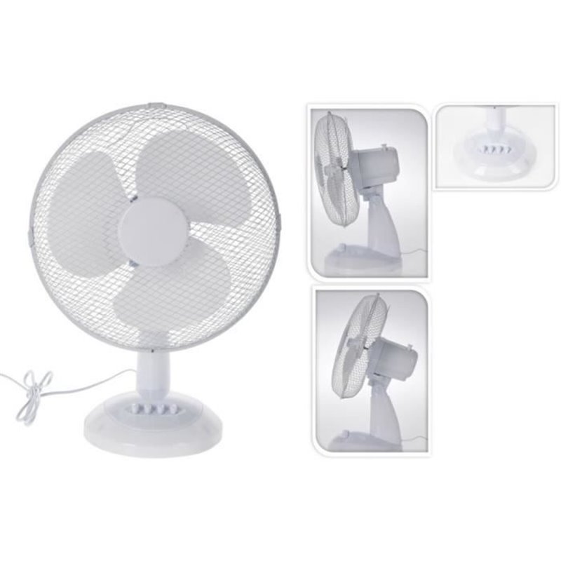 Ventilateur de Bureau Excellent Electrics EL9000160 Blanc