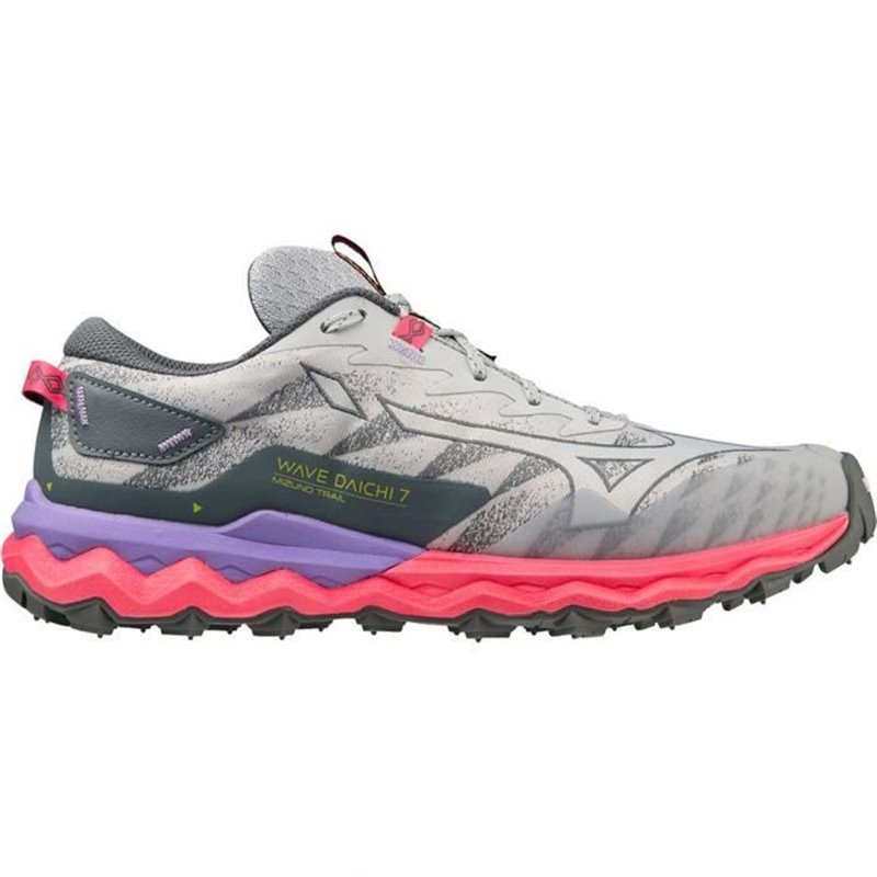 Chaussures de sport pour femme Mizuno Wave Daichi 7 Gris clair