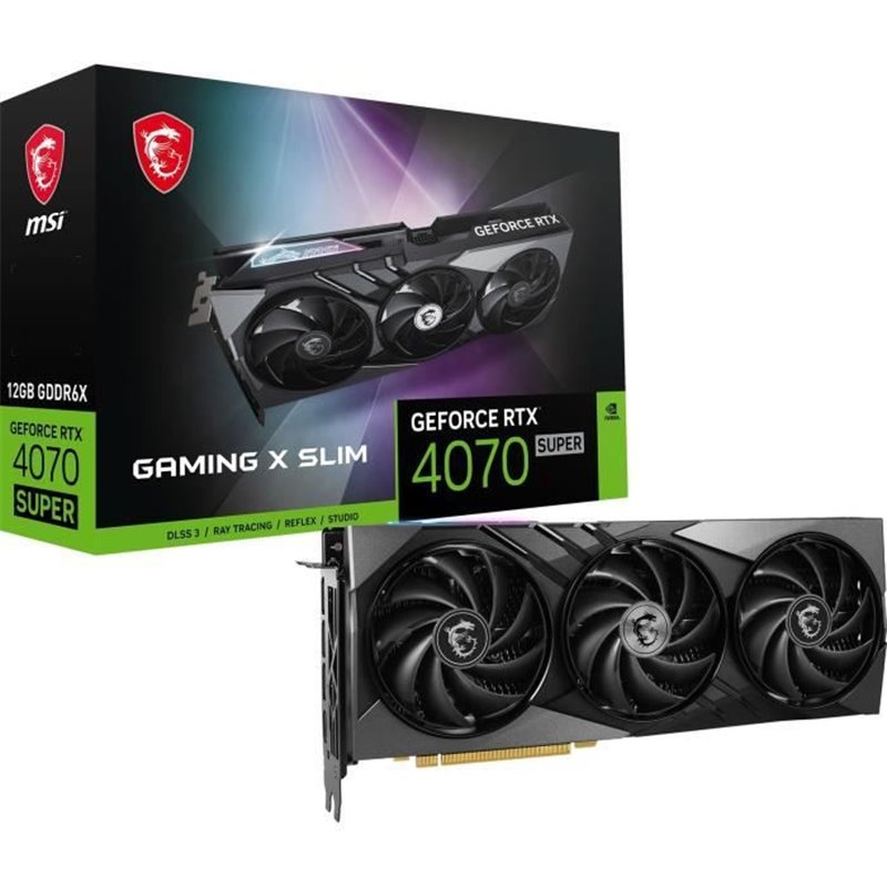 MSI Gaming GeForce RTX 4070 SUPER 12G X SLIM Nvidia 12 Go GDDR6X