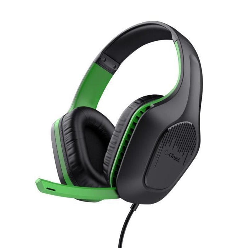 Trust GXT 415X ZIROX Casque Avec fil Arceau Jouer Noir, Vert