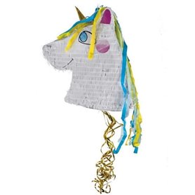 Piñata tète de Licorne pour fête anniversaire enfant 39.4 x 40.9cm REF