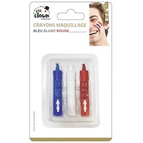 Crayon à l'eau maquillage France tricolore x3 - PTIT CLOWN - REF/22386