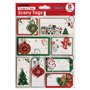 8 étiquettes cadeaux autocollantes - Boules de Noël