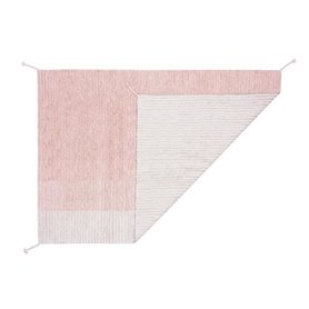 Tapis coton réversible enfant - rose - 120 x 160 cm
