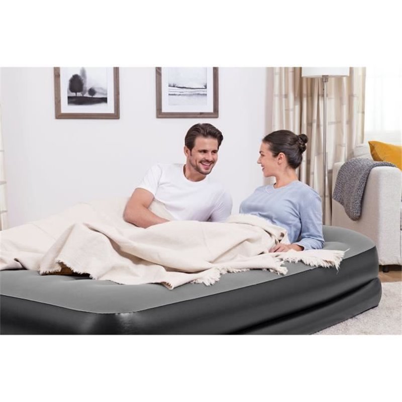 Image secondaire de Bestway Lit gonflable matelas 2 places Tritech avec pompe électrique intégrée et revêtement antimicrobien 203 x 152 x 46 cm