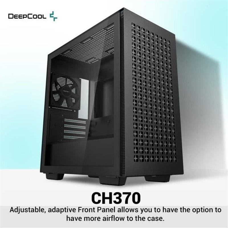 Image secondaire de Boîtier ATX semi-tour DEEPCOOL R-CH370-BKNAM1-G-1 Noir