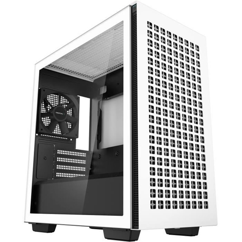 Boîtier ATX semi-tour DEEPCOOL R-CH370-WHNAM1-G-1 Blanc Noir