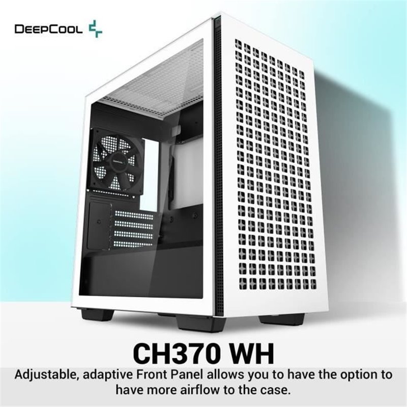 Image secondaire de Boîtier ATX semi-tour DEEPCOOL R-CH370-WHNAM1-G-1 Blanc Noir