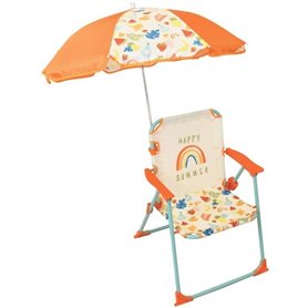 FUN HOUSE Fruity's Chaise pliante camping avec parasol - H.38.5 xl.38.