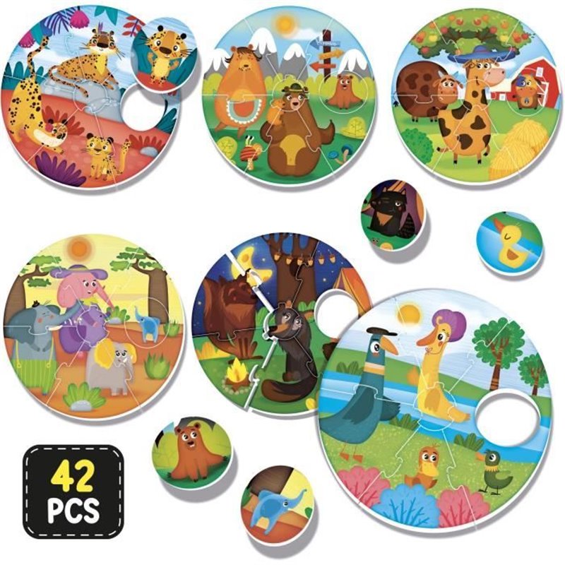 Image secondaire de Jouet Educatif Lisciani Giochi Montessori Baby Round Puppies (FR)