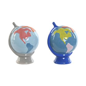 Tirelire Home ESPRIT Dolomite Globe terrestre 14,5 x 13,5 x 19 cm (2 U