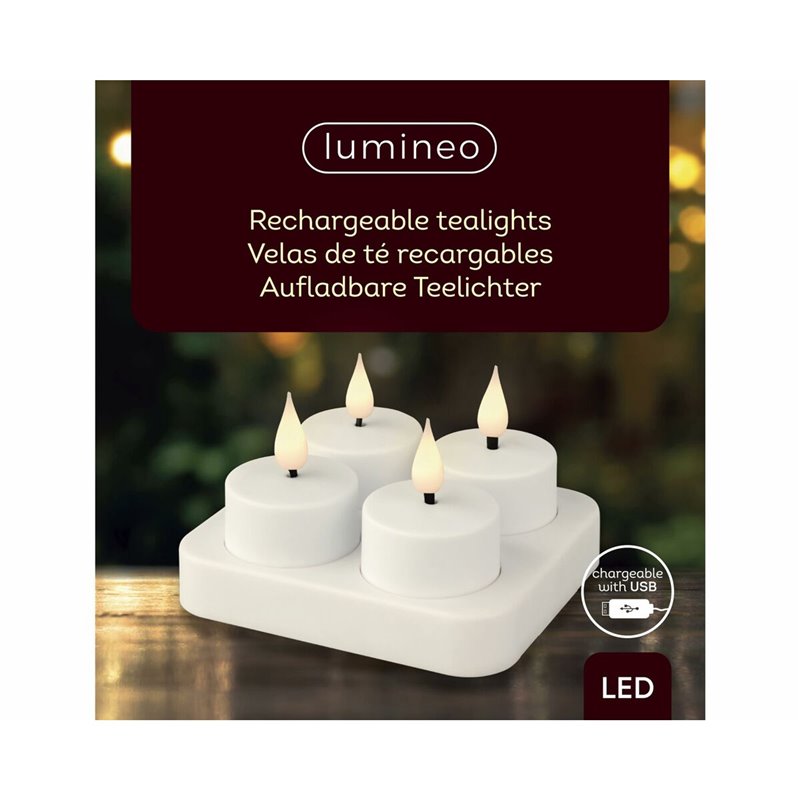 Image secondaire de Bougie LED Lumineo 485346 Rechargeable Intérieur (4 Unités)