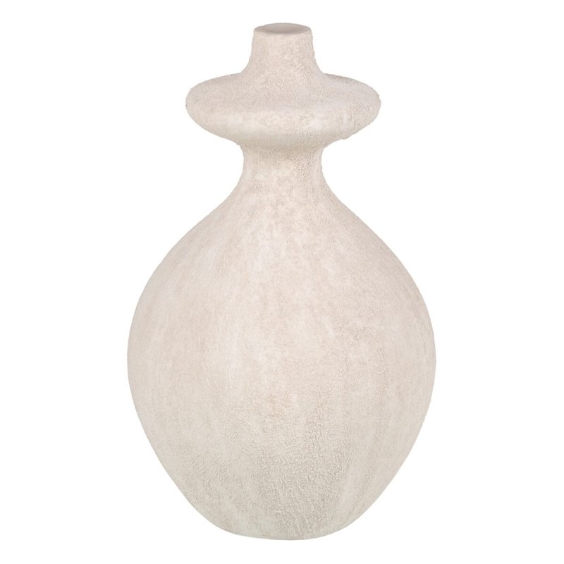 Vase Crème Céramique Sable 21 x 21 x 38 cm