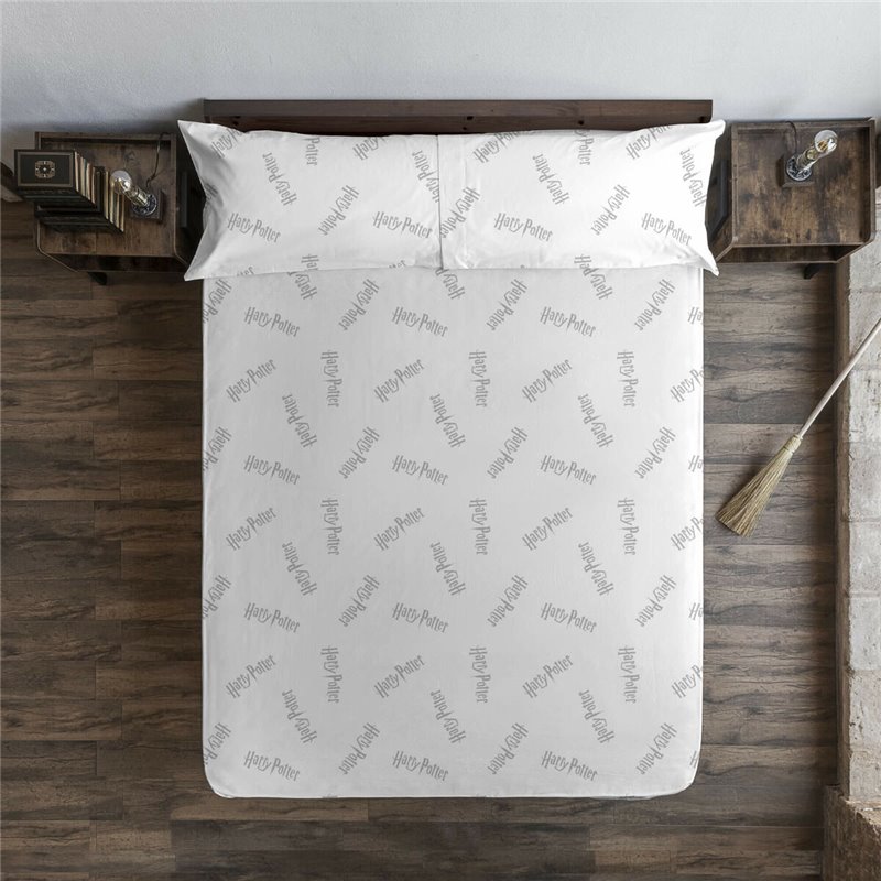 Image secondaire de Drap housse Harry Potter Blanc Gris Lit king size