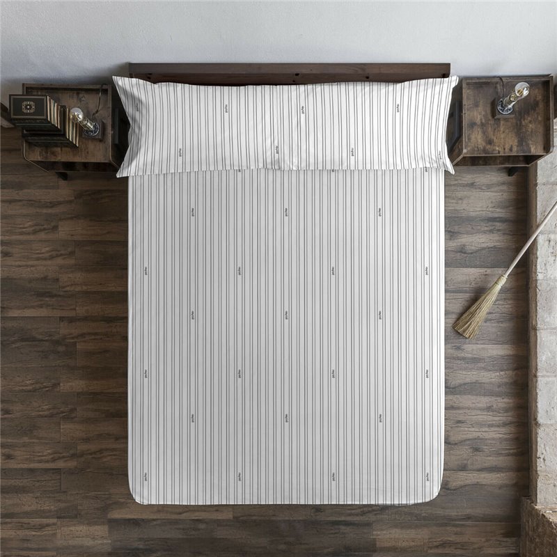 Image secondaire de Drap housse Harry Potter Blanc Gris Anthracite Lit 2 persones