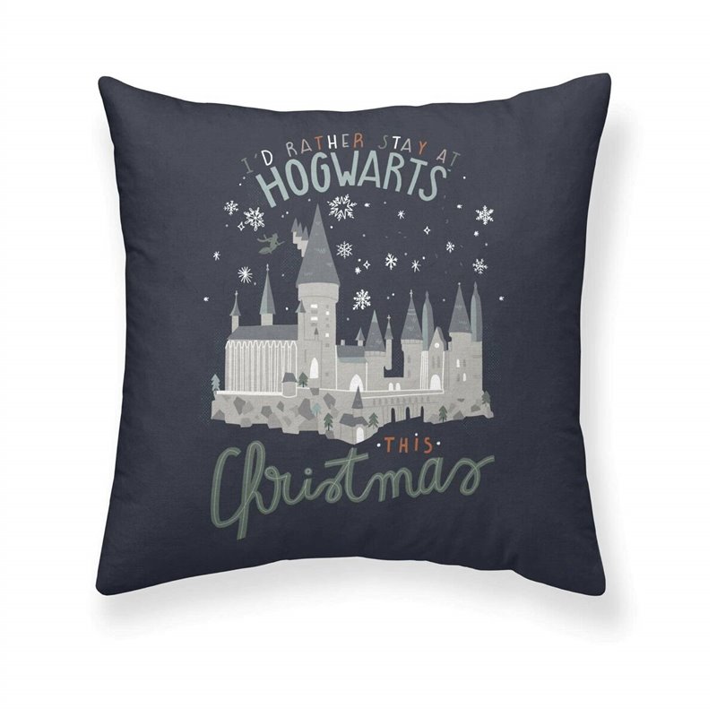 Housse de coussin Harry Potter Magical Christmas Multicouleur Bleu foncé 50 x 50 cm