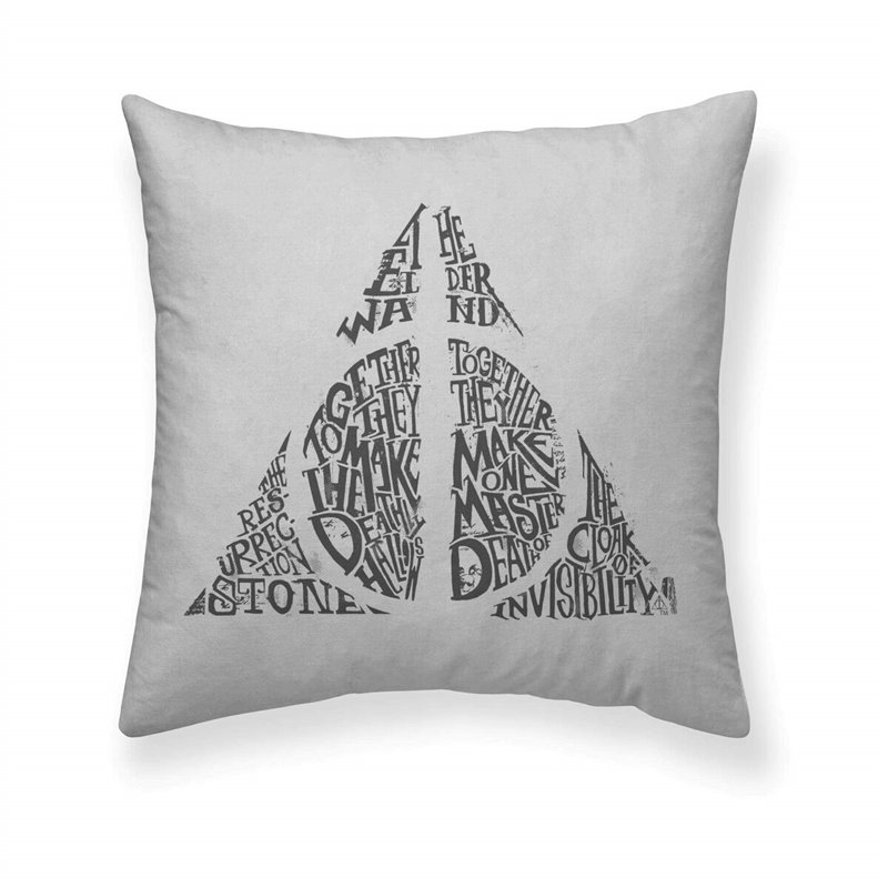 Housse de coussin Harry Potter Dealthy Hallows Gris Multicouleur 50 x 50 cm