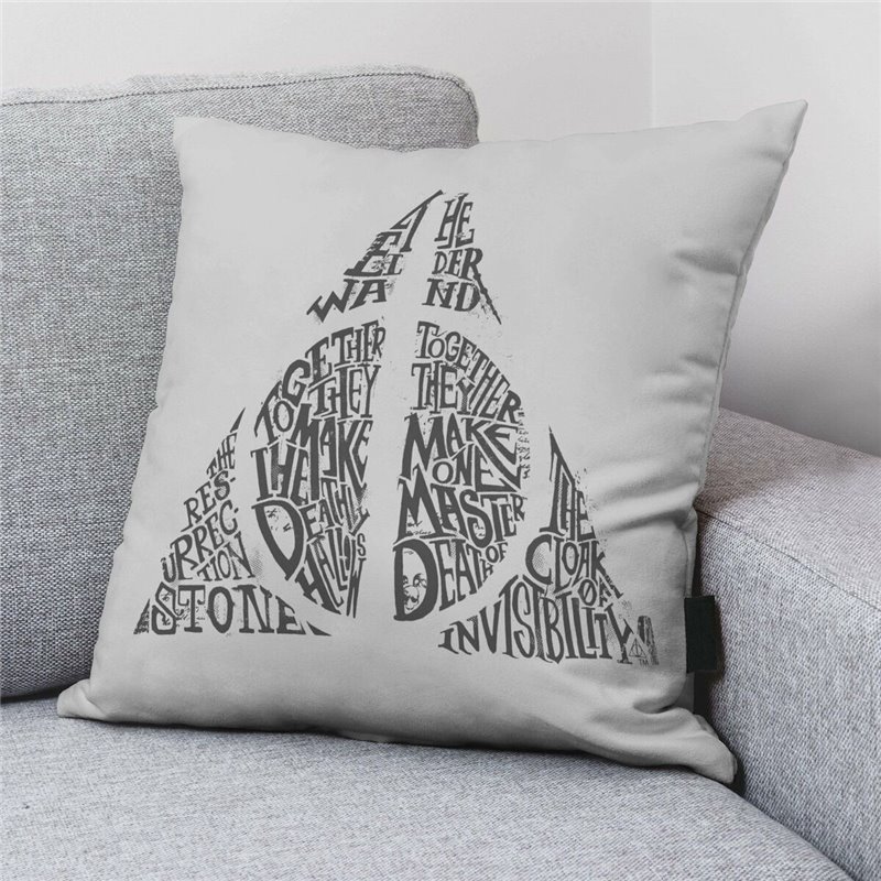 Image secondaire de Housse de coussin Harry Potter Dealthy Hallows Gris Multicouleur 50 x 50 cm