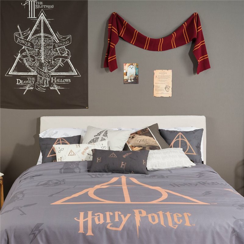 Image secondaire de Housse de Couette Harry Potter Deathly Hallows Multicouleur 175 Fils 155 x 220 cm Lit 1 personne