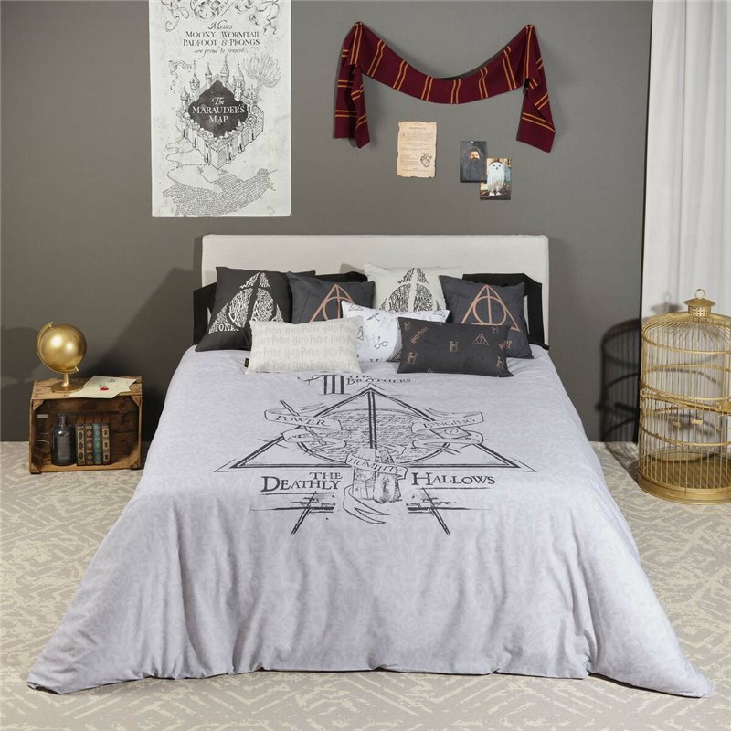 Housse de Couette Harry Potter Deathly Hallows Legend Multicouleur 175 Fils 240 x 220 cm Gran lit 2 persones