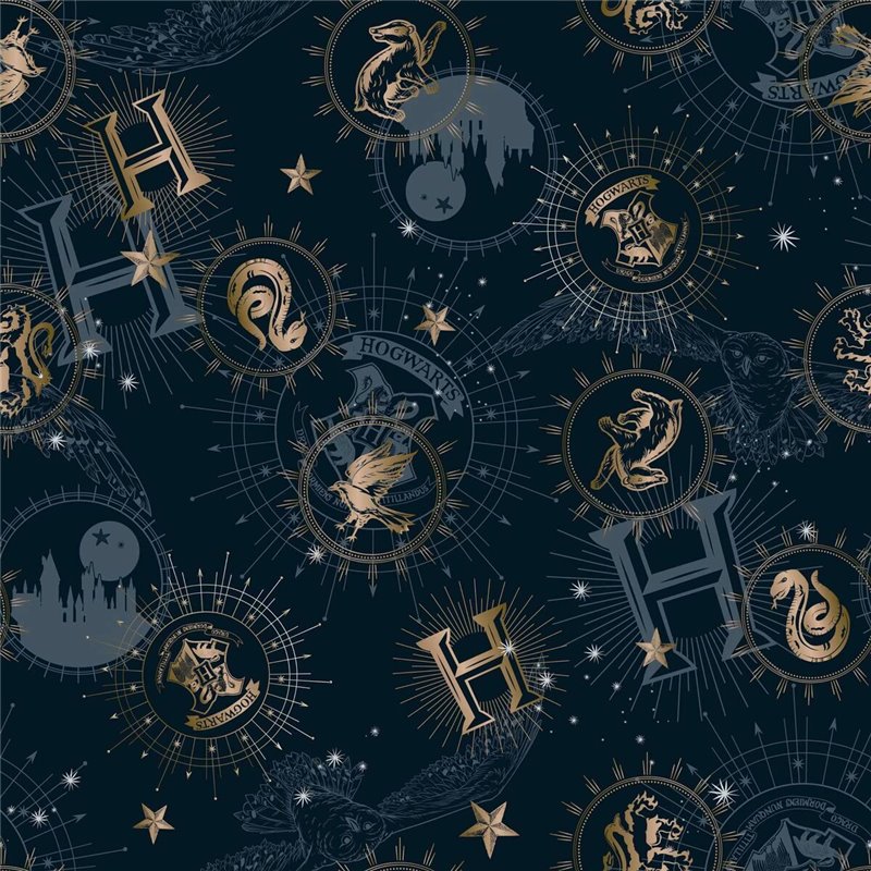Image secondaire de Housse de Couette Harry Potter Gold Multicouleur 175 Fils 140 x 200 cm Lit 1 persone