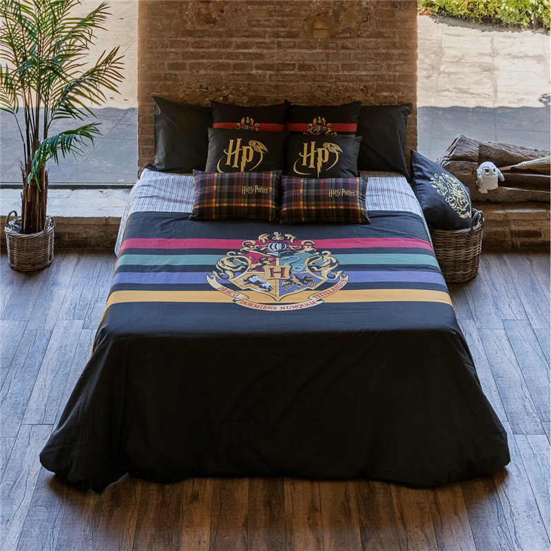 Image secondaire de Housse de Couette Harry Potter Hogwarts Noir Multicouleur 175 Fils 220 x 220 cm Lit 2 persones