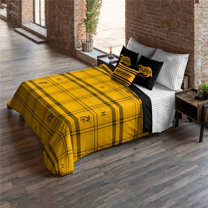 Image secondaire de Housse de Couette Harry Potter Hufflepuff Jaune Multicouleur 175 Fils 155 x 220 cm Lit 1 personne