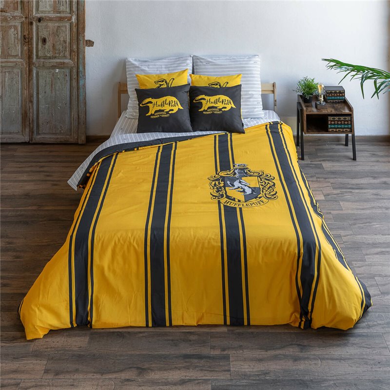 Image secondaire de Housse de Couette Harry Potter Hufflepuff Jaune Noir Multicouleur 175 Fils 220 x 220 cm Lit 2 persones