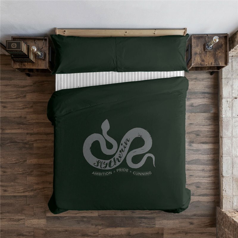 Housse de Couette Harry Potter Slytherin Value Multicouleur 175 Fils 220 x 220 cm Lit 2 persones