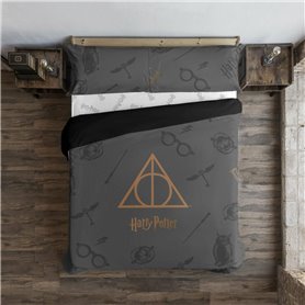 Housse de Couette Harry Potter Deathly Hallows Multicouleur 200 x 200 
