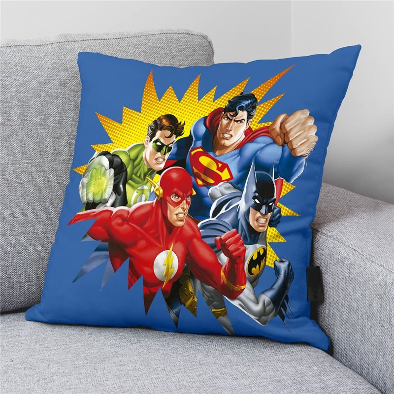 Image secondaire de Housse de coussin Justice League Justice League B Bleu Multicouleur 45 x 45 cm