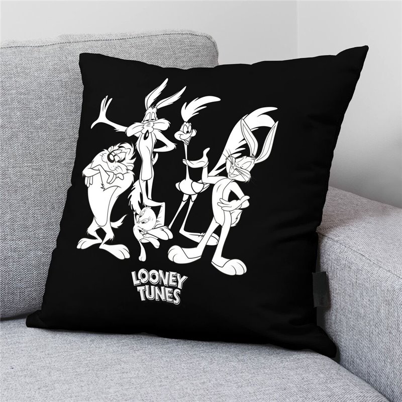 Image secondaire de Housse de coussin Looney Tunes Looney B&w A Noir Multicouleur 45 x 45 cm