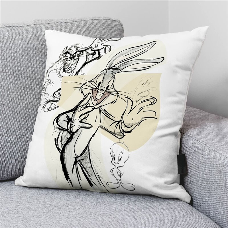 Image secondaire de Housse de coussin Looney Tunes Looney Sketch A Multicouleur 45 x 45 cm